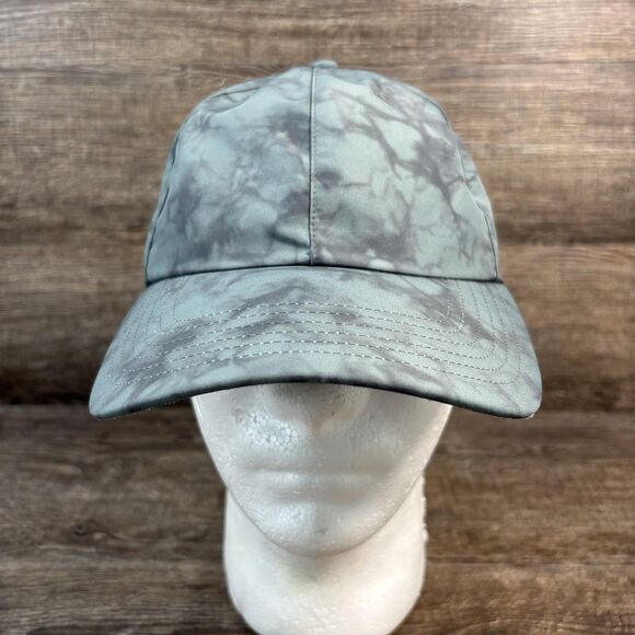 Athleta Hat Cap Strap Back Gray Tie Dye Kinetic Printed One Size Womens Athletic - Picture 1 of 8